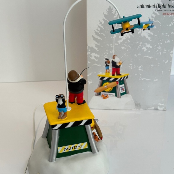 Village Department 56 North Pole Series Animated Flight Test with Box - Picture 9 of 14